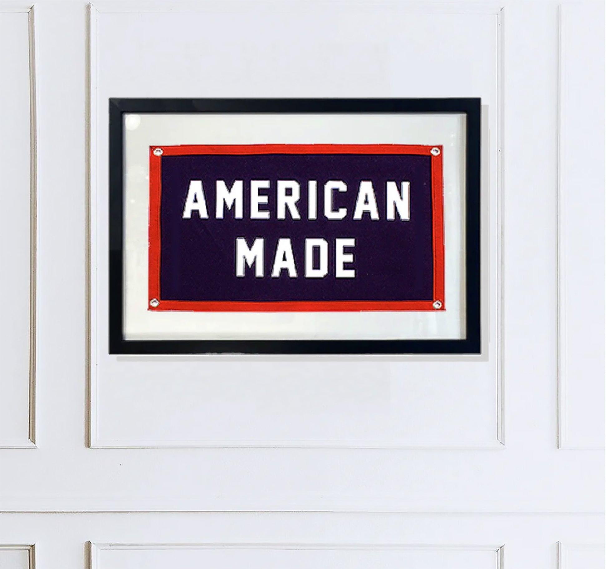 American Made Cut-And-Sewn Wool Felt Pennant Flag - Bensgarden.com