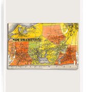 Antique Southampton, Long Island Estate Map Decoupage Glass Tray - Bensgarden.com