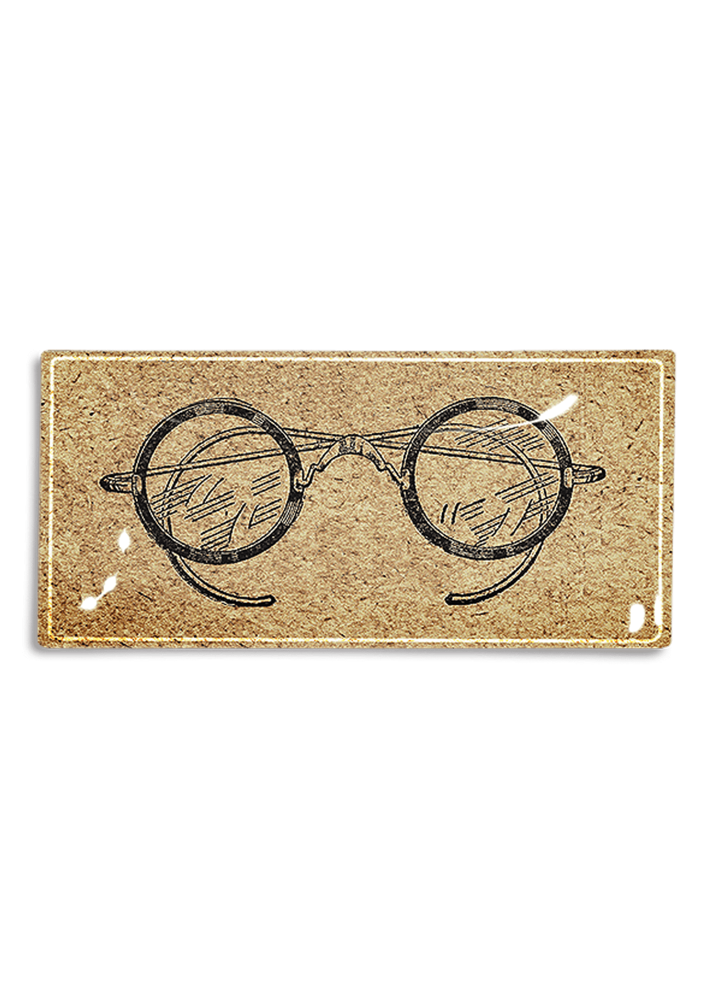 Antique Spectacles Decoupage Glass Tray - Bensgarden.com