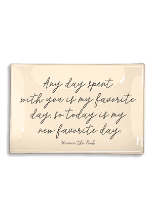 Any Day Spent With You Is My Favorite Day Decoupage Glass Tray - Bensgarden.com