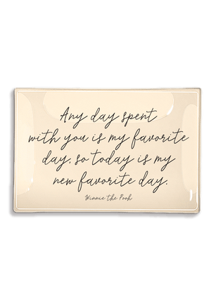 Any Day Spent With You Is My Favorite Day Decoupage Glass Tray - Bensgarden.com