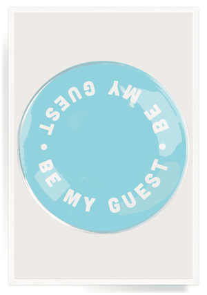 Be My Guest Sea Blue Round Decoupage Glass Tray - Bensgarden.com
