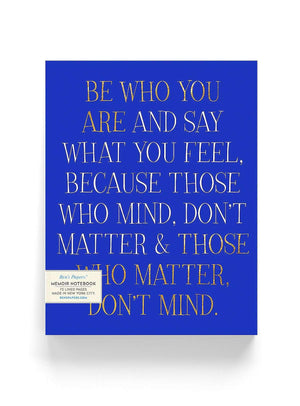 Be Who You Are Gold Foil Memoir Notebook Journal - Bensgarden.com