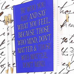 Be Who You Are Gold Foil Memoir Notebook Journal - Bensgarden.com