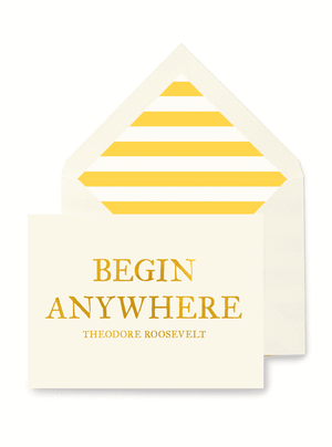 Begin Anywhere Greeting Card, Single Folded Card or Boxed Set of 8 - Bensgarden.com