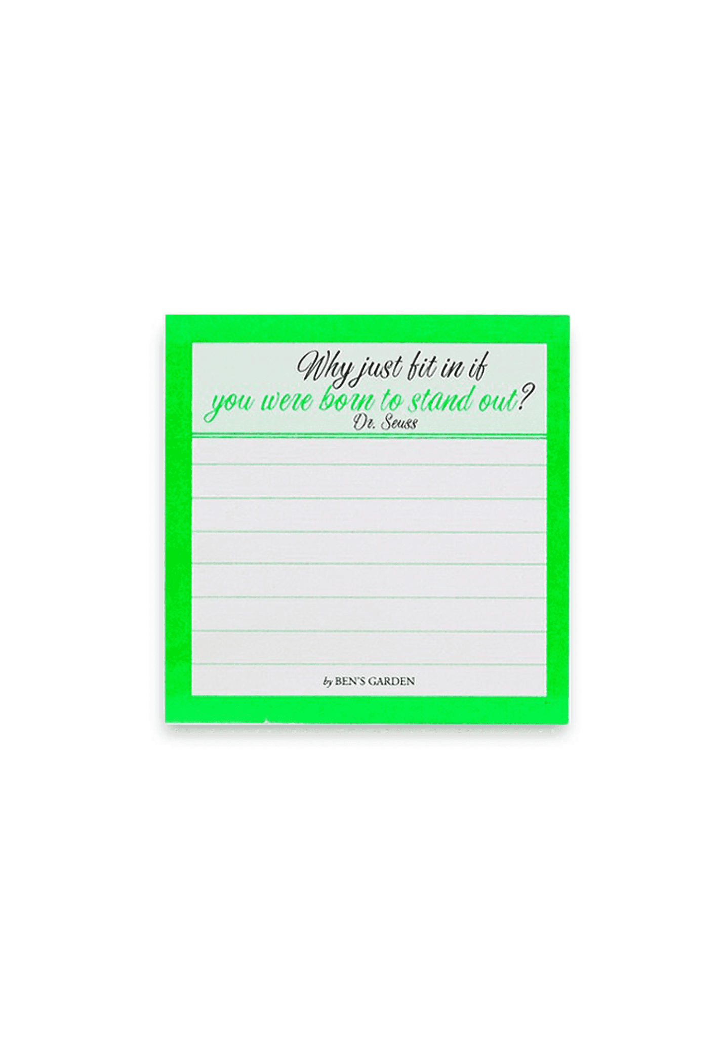 Ben's Garden Why Just Fit In Scribble-It Stickies Pad - Bensgarden.com