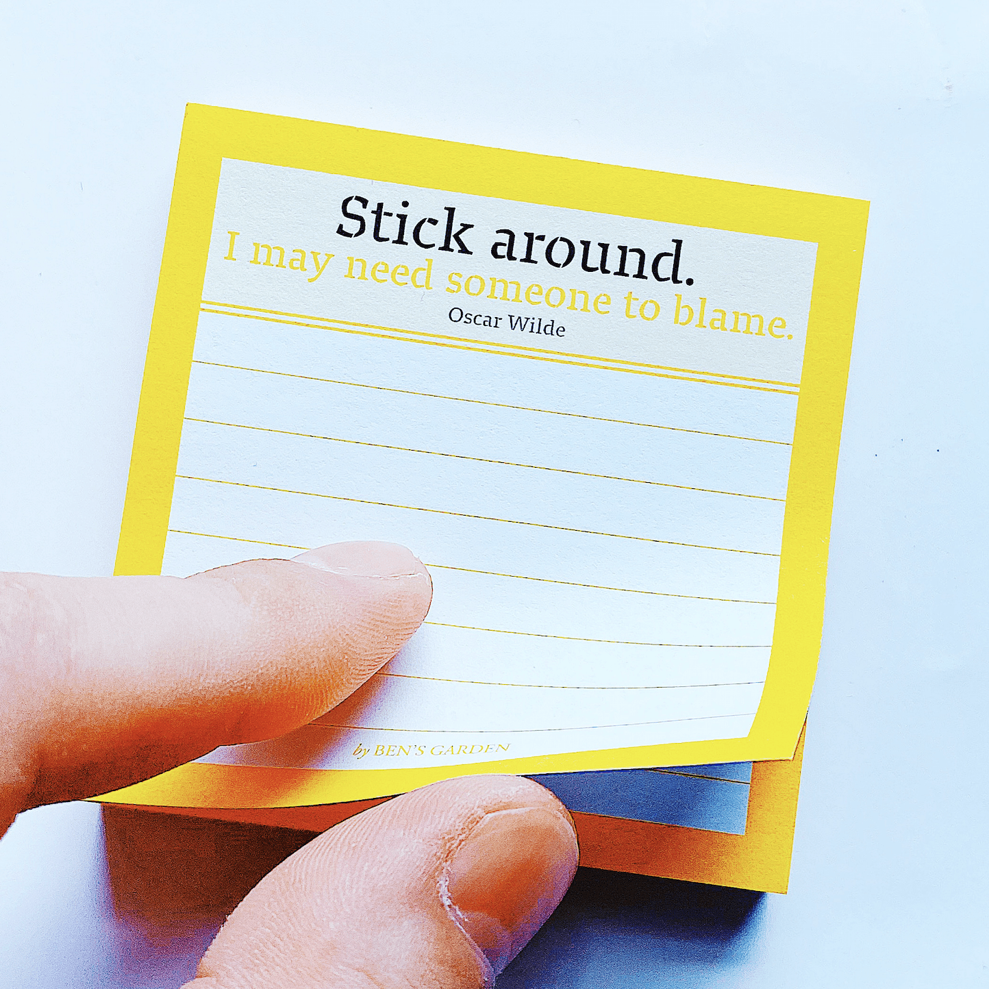 Ben's Garden Stick Around. Scribble-It Stickies Pad