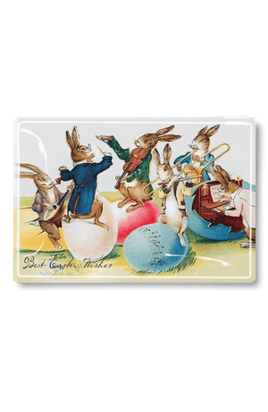 Best Easter Wishes Bunny Party Decoupage Glass Tray - Bensgarden.com