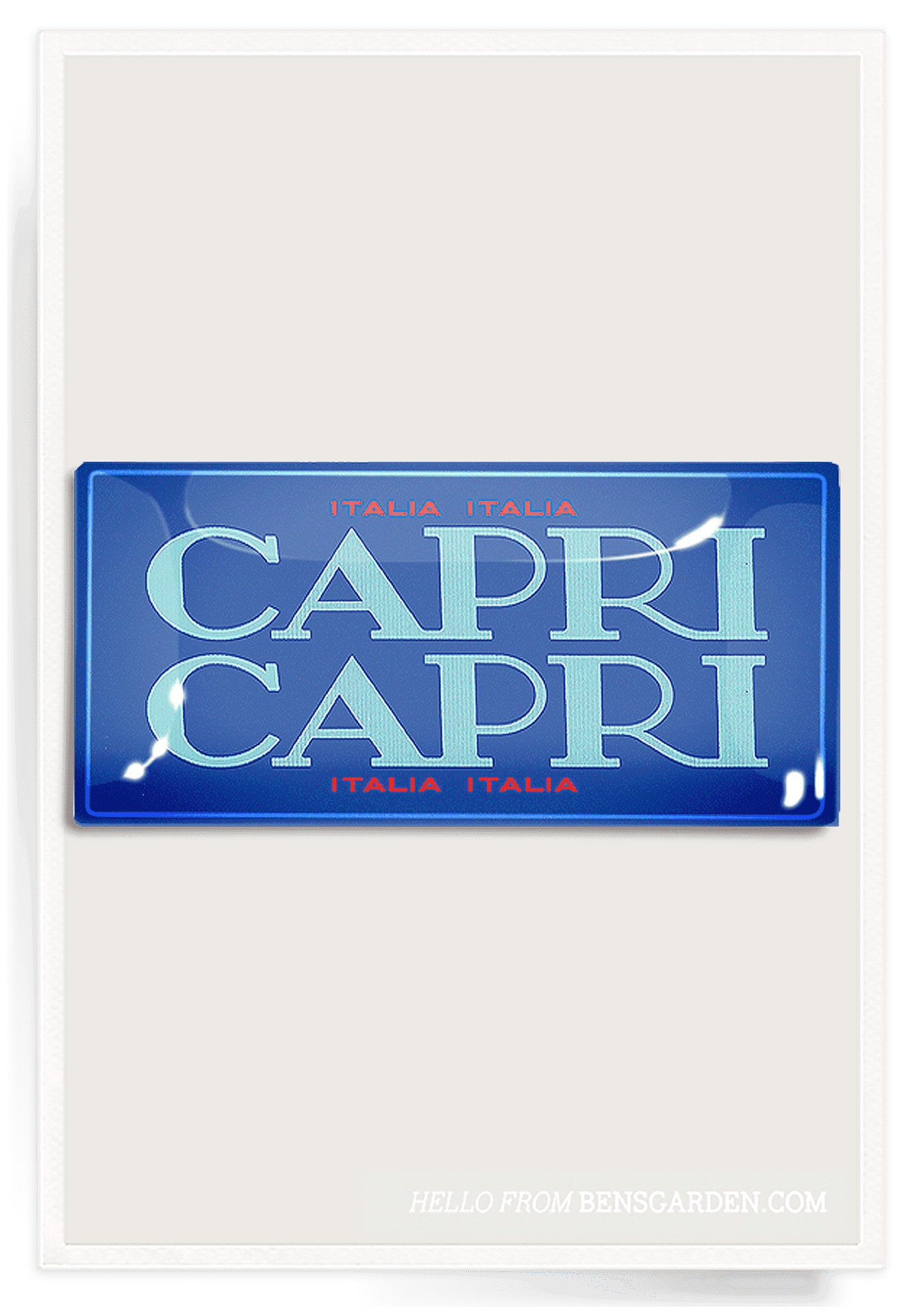 Capri Capri Decoupage Glass Tray - Bensgarden.com