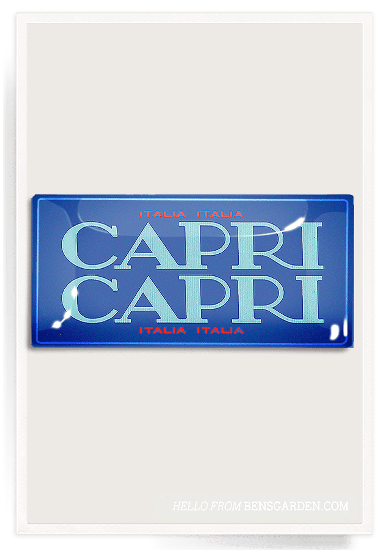 Capri Capri Decoupage Glass Tray - Bensgarden.com