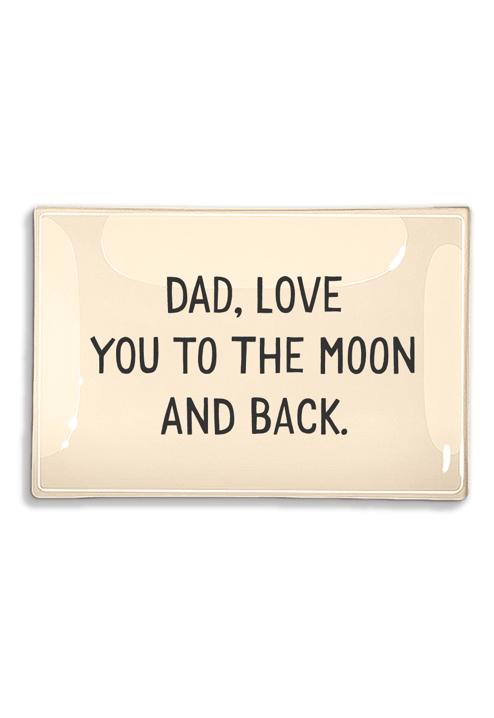 Dad, Love You To The Moon Decoupage Glass Tray - Bensgarden.com