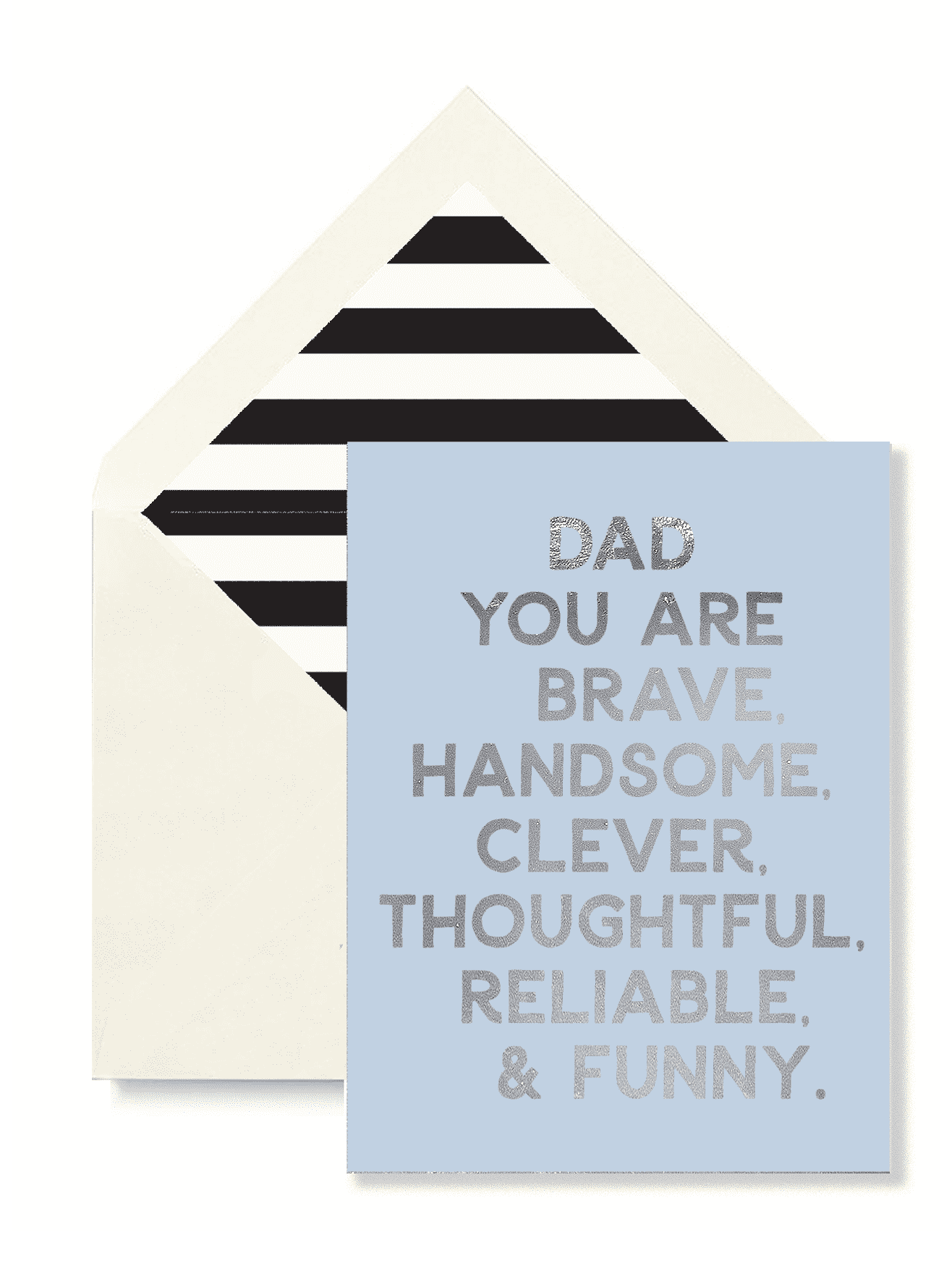 Dad You Are Brave Greeting Card, Single Blank Signature Card - Bensgarden.com