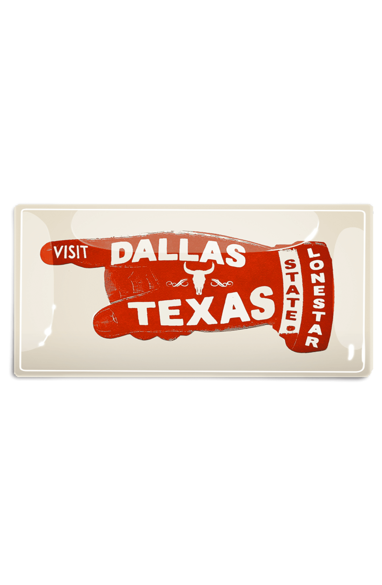 Dallas Texas Going My Way Decoupage Glass Tray - Bensgarden.com