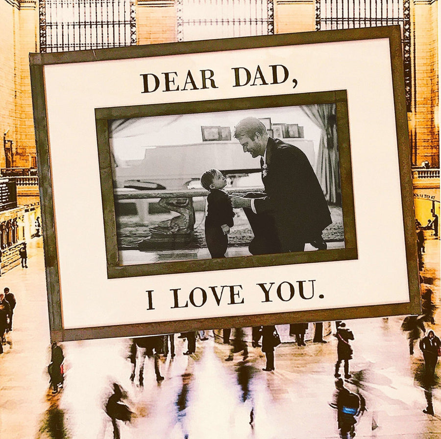 Dear Dad, I Love You Copper & Glass Photo Frame - Bensgarden.com
