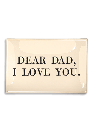 Dear Dad, I Love You Decoupage Glass Tray - Bensgarden.com