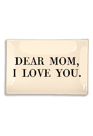 Dear Mom, I Love You Decoupage Glass Tray - Bensgarden.com