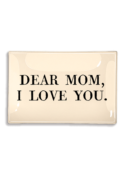 Dear Mom I Love You Decoupage Glass Tray
