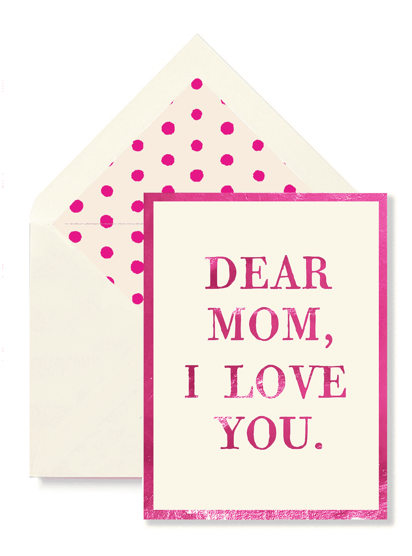 Dear Mom, I Love You Greeting Card, Single Folded Card - Bensgarden.com
