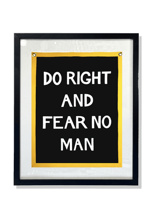 "Do Right And Fear No" Cut-And-Sewn Wool Felt Pennant Flag - Bensgarden.com