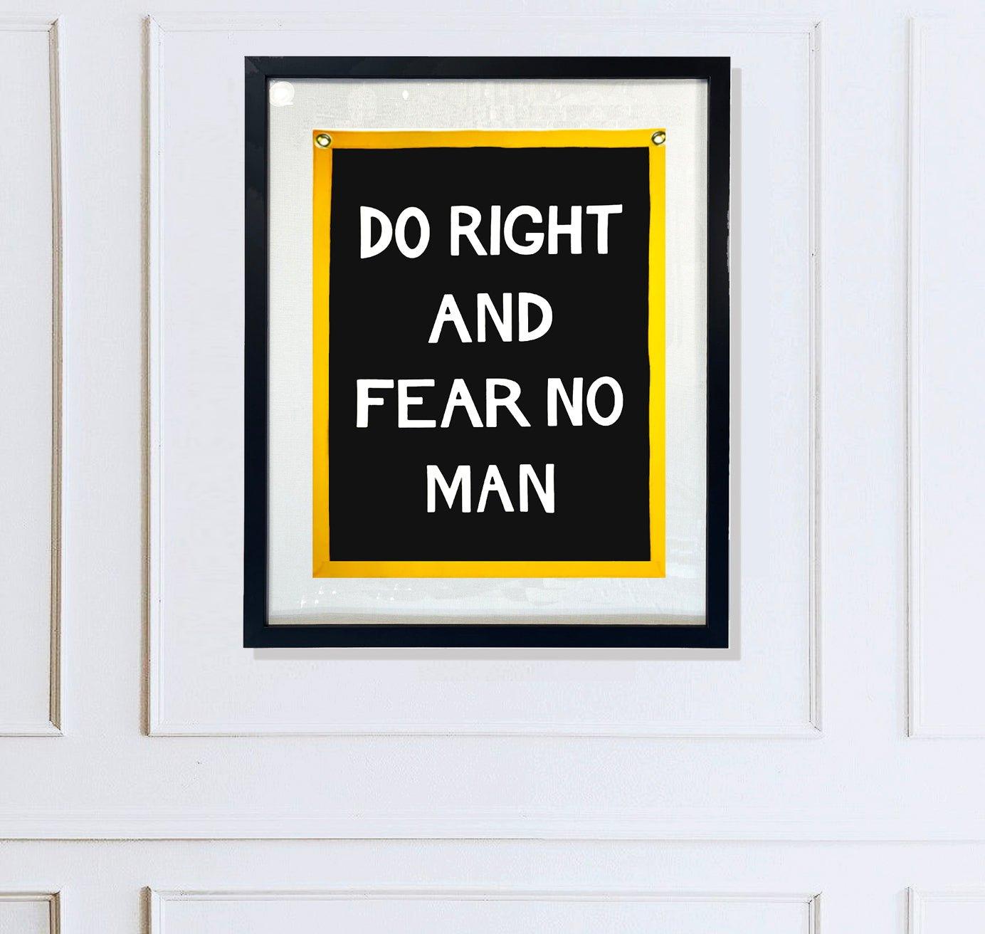 "Do Right And Fear No" Cut-And-Sewn Wool Felt Pennant Flag - Bensgarden.com