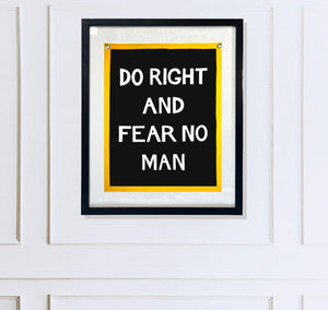 "Do Right And Fear No" Cut-And-Sewn Wool Felt Pennant Flag - Bensgarden.com