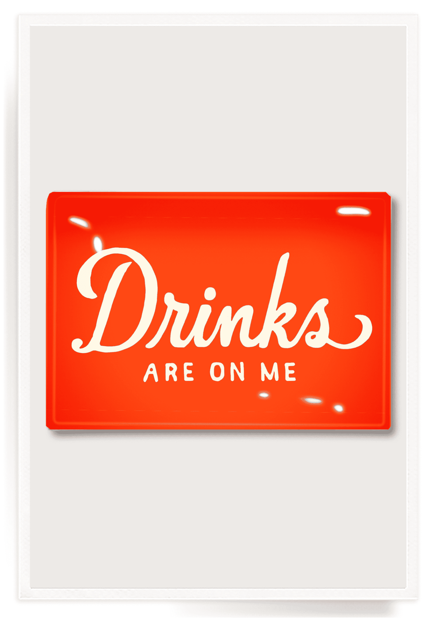 Drinks Are On Me Plate Decoupage Glass Tray - Bensgarden.com