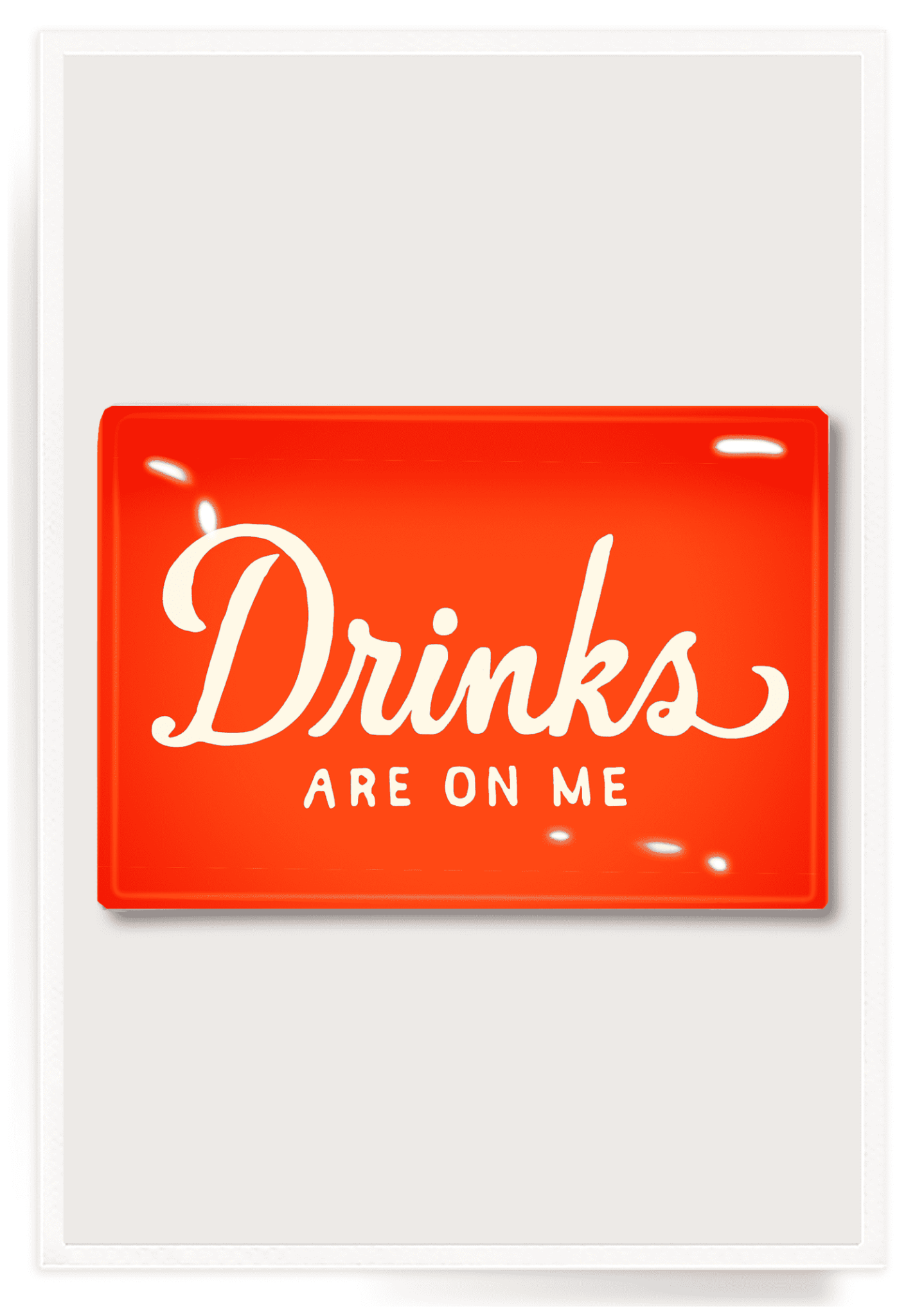 Drinks Are On Me Plate Decoupage Glass Tray - Bensgarden.com