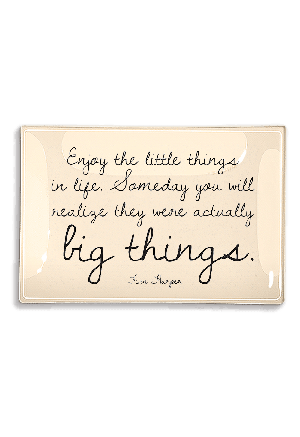 Enjoy The Little Things Decoupage Glass Tray - Bensgarden.com