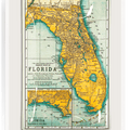 Florida Map Decoupage Glass Tray - Bensgarden.com