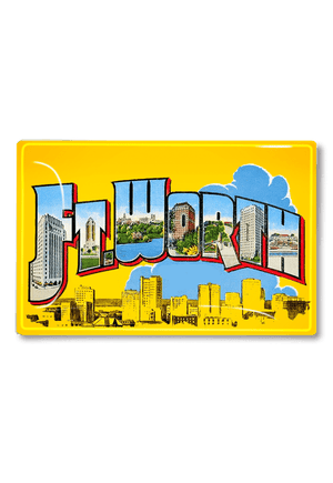 Fort Worth Texas Decoupage Glass Tray - Bensgarden.com