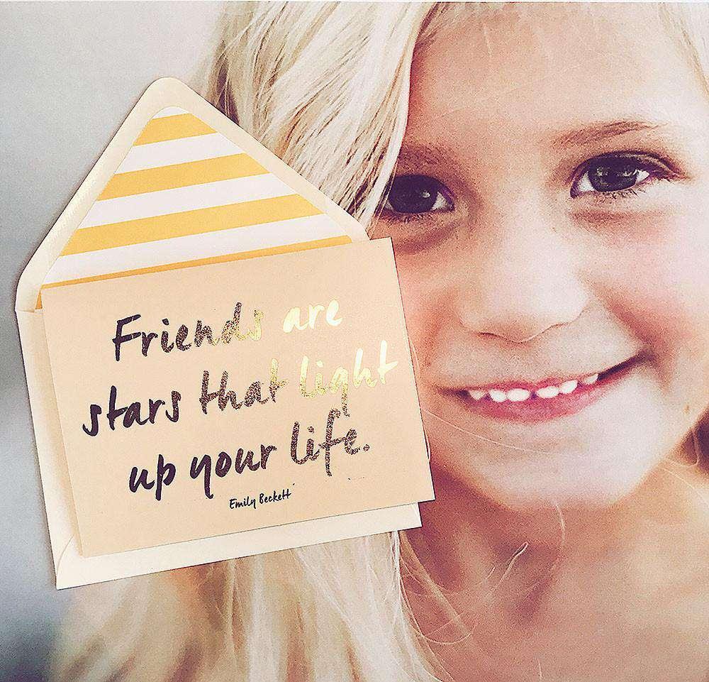 Friends Are Like Stars Greeting Card, Single Folded Card or Boxed Set of 8 - Bensgarden.com