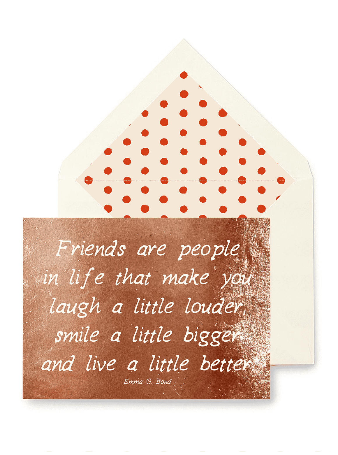 Friends Are People In Life Greeting Card, Single Folded Card or Boxed Set of 8 - Bensgarden.com