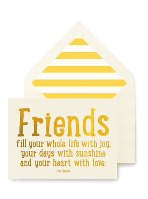 Friends Fill Your Whole Life Greeting Card, Single Folded Card or Boxed Set of 8 - Bensgarden.com