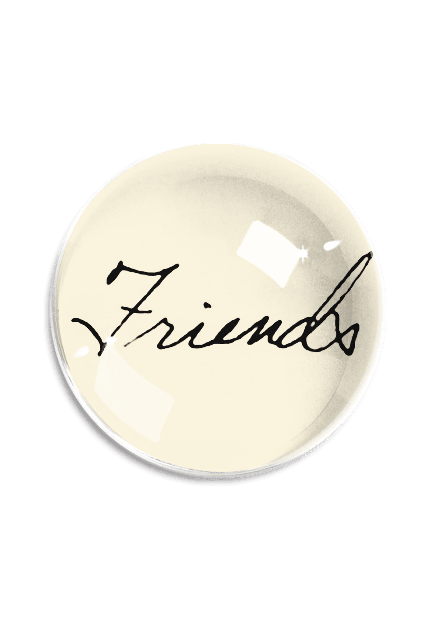 Friends Script Crystal Dome Paperweight - Bensgarden.com