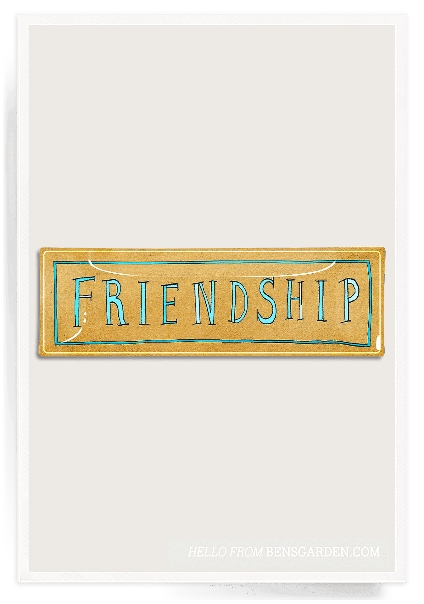 Friendship Handwriting Decoupage Glass Tray - Bensgarden.com