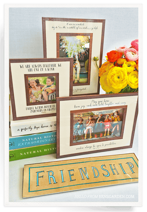 Friendship Handwriting Decoupage Glass Tray - Bensgarden.com