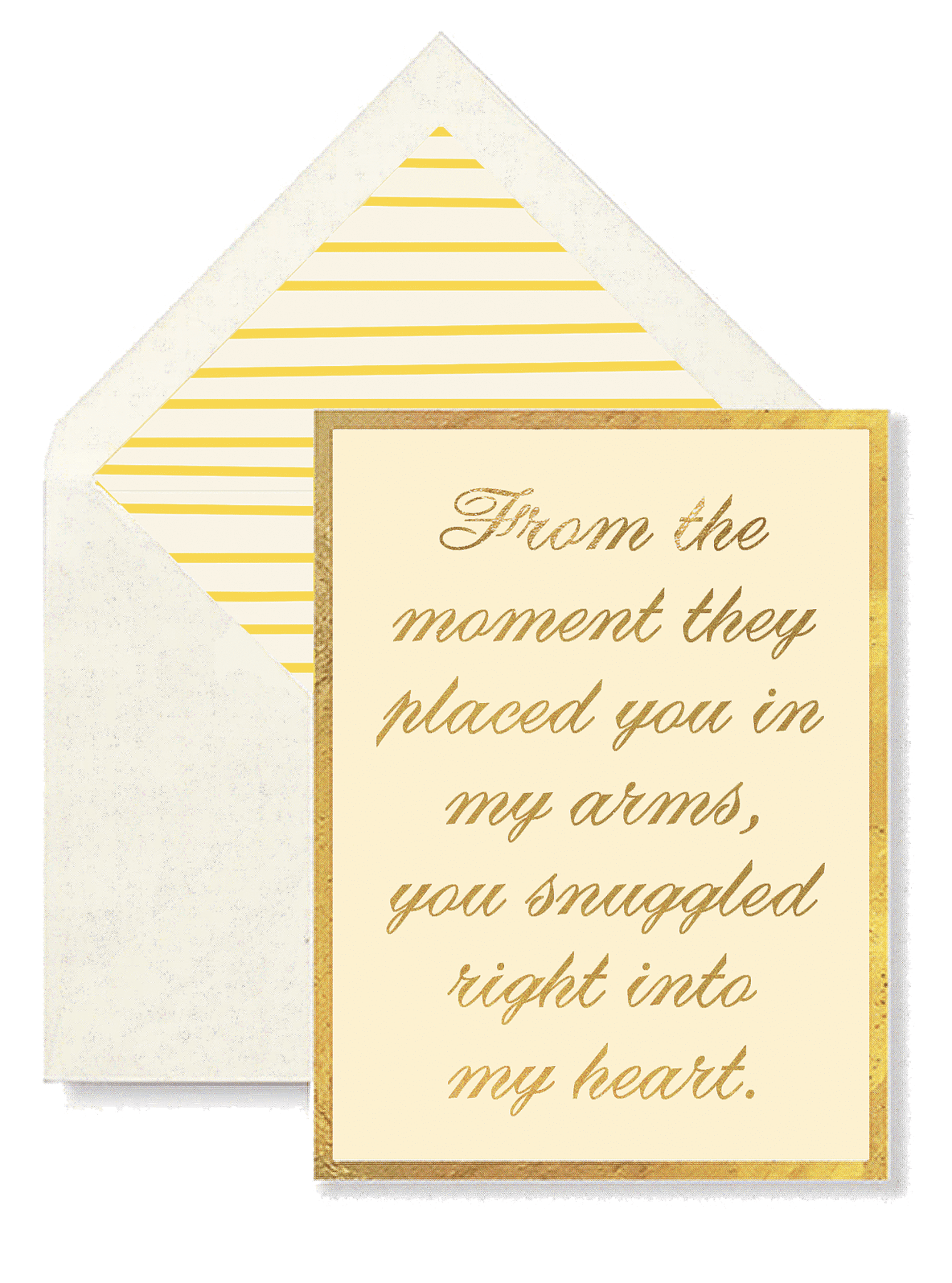 From The Moment They Placed You Into My Arms Greeting Card, Single Folded Card or Boxed Set of 8 - Bensgarden.com