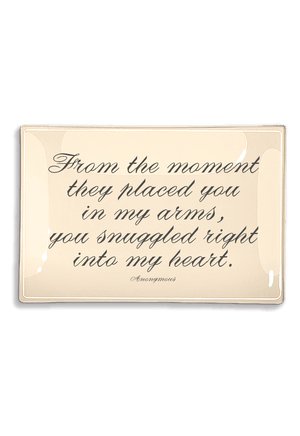 From The Moment You Snuggled Decoupage Glass Tray - Bensgarden.com