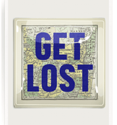 Get Lost Decoupage Glass Tray - Bensgarden.com