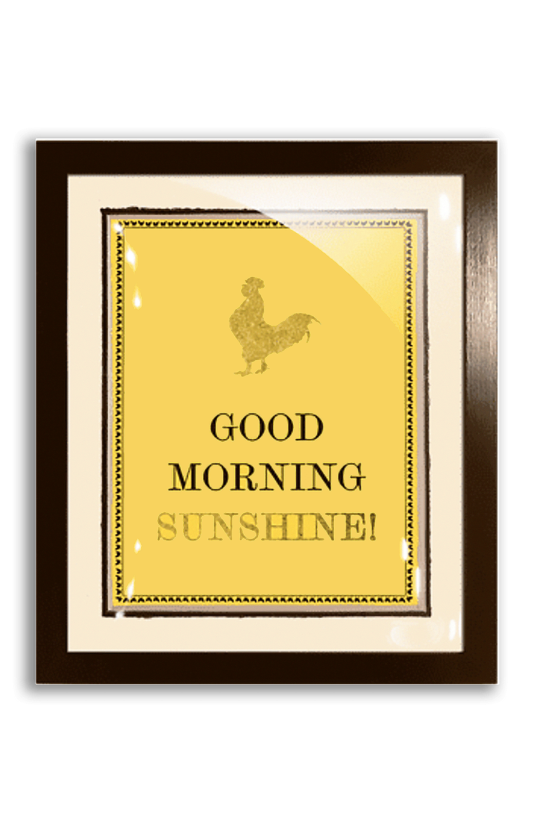 Gilded 18k Gold Good Morning Sunshine Vintage Expression Artwork - Bensgarden.com