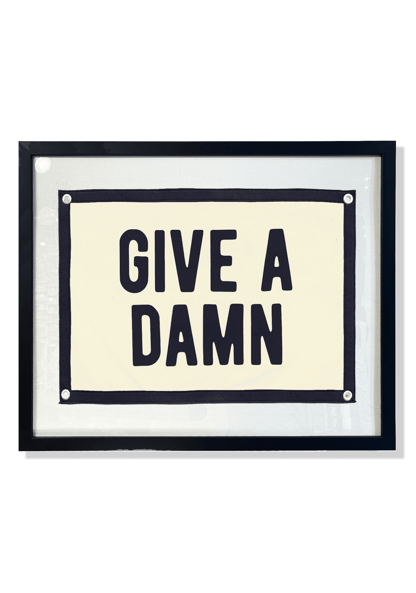 Give A Damn Anything Cut-And-Sewn Wool Felt Pennant Flag - Bensgarden.com