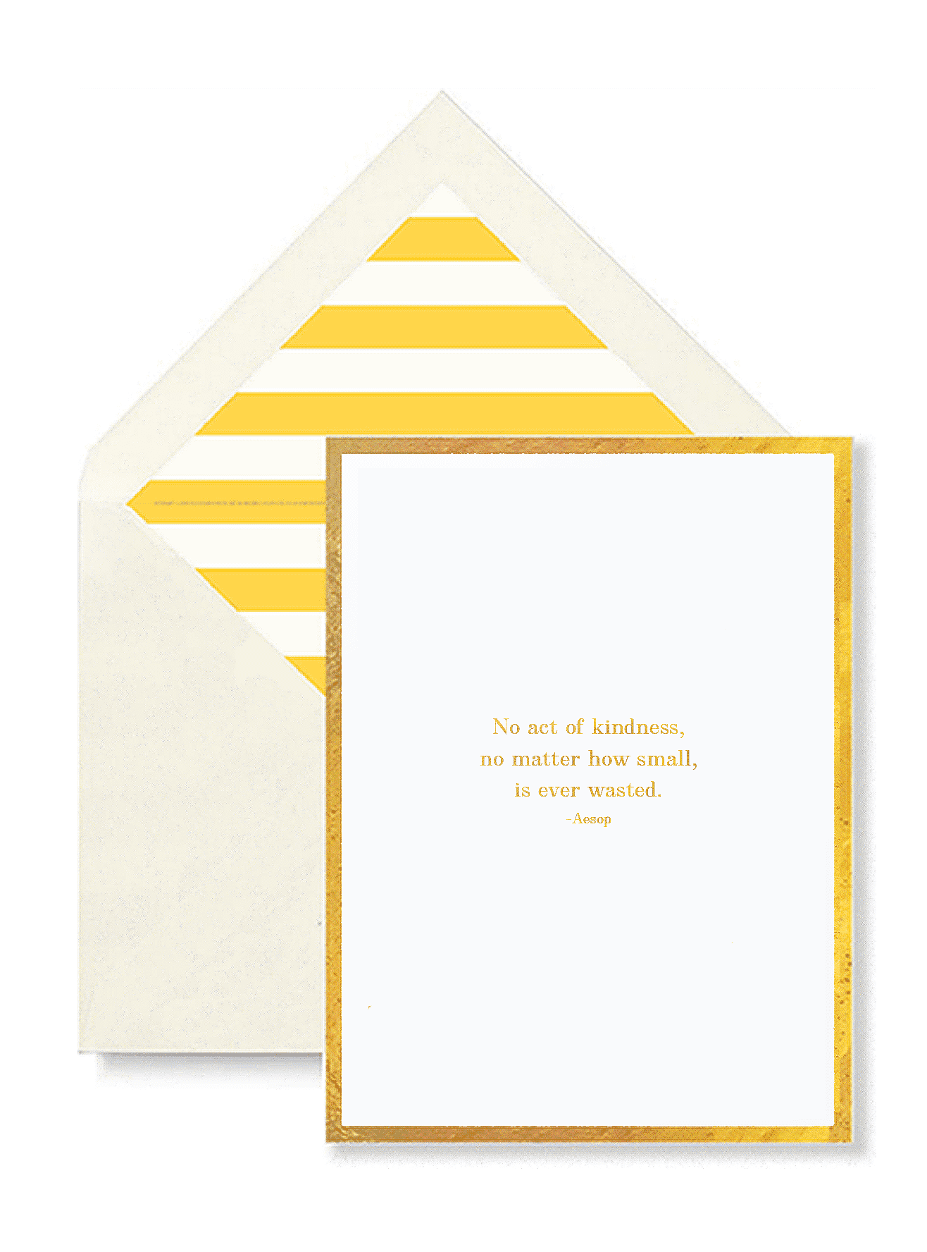 Golden No Act of Kindness Greeting Card, Single Folded Card or Boxed Set - Bensgarden.com