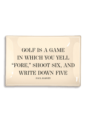 Golf Is A Game Decoupage Glass Tray - Bensgarden.com