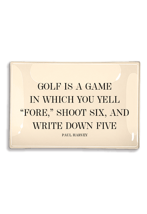 Golf Is A Game Decoupage Glass Tray - Bensgarden.com