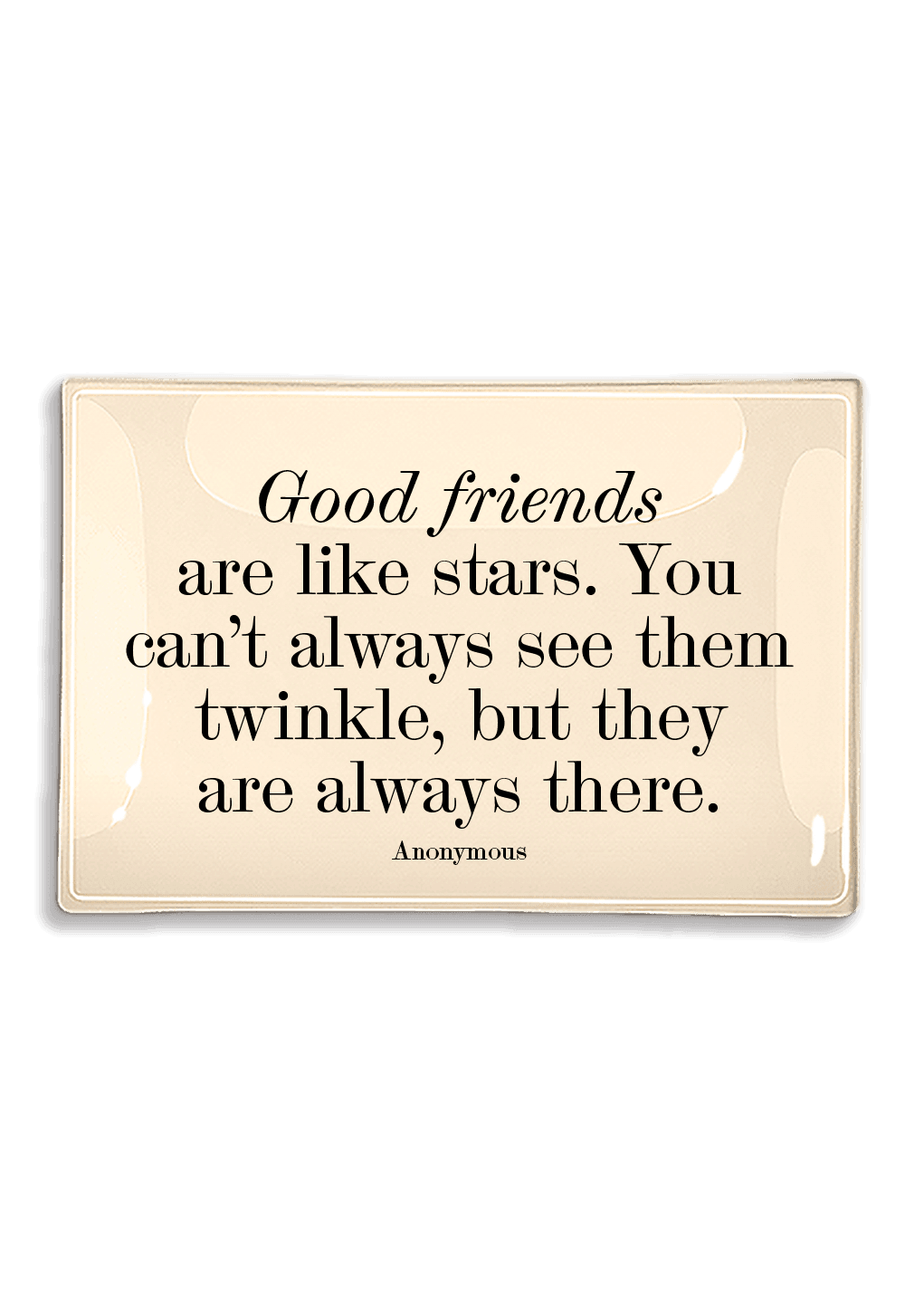Good Friends Are Like Stars Decoupage Glass Tray - Bensgarden.com