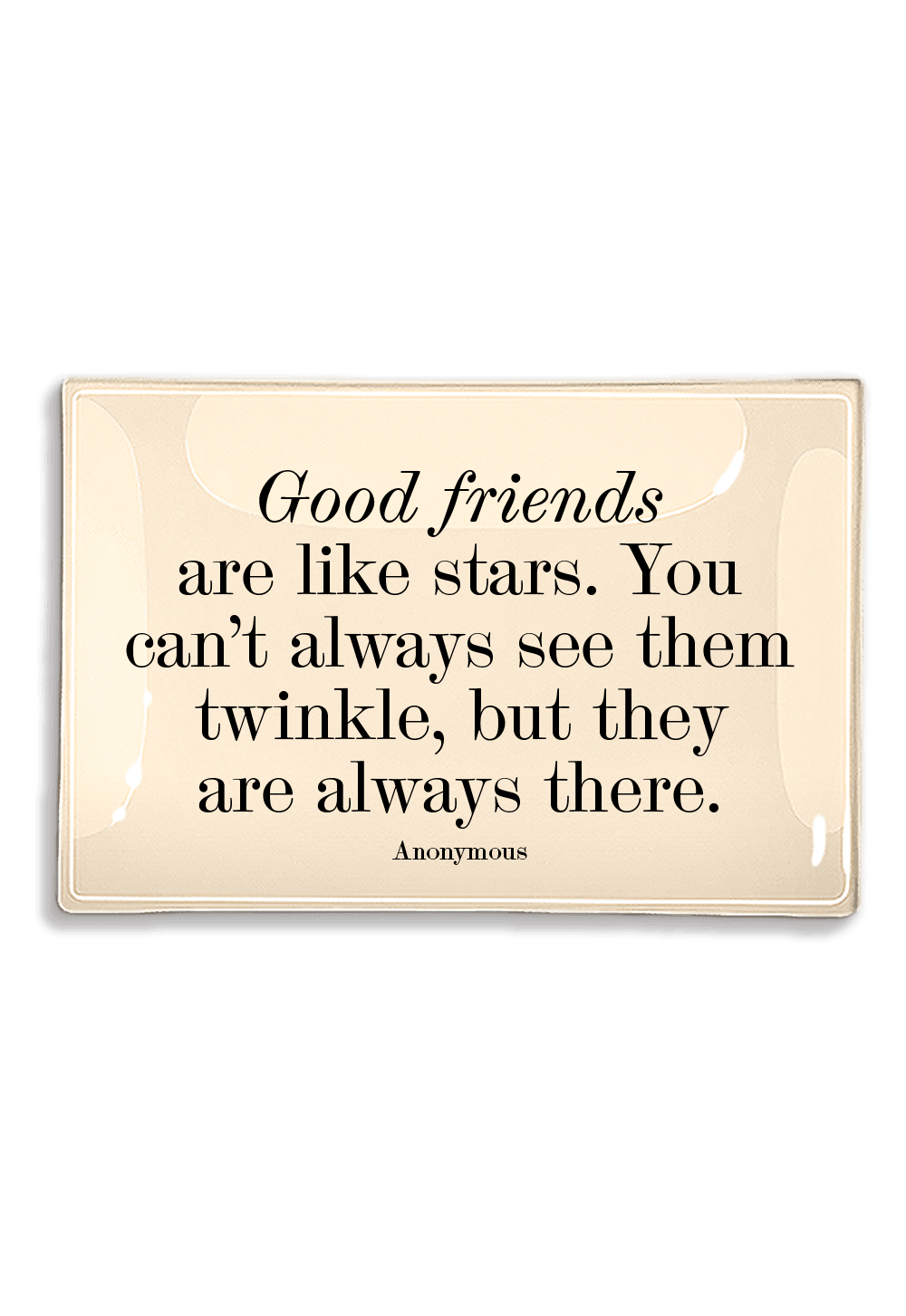 Good Friends Are Like Stars Decoupage Glass Tray - Bensgarden.com