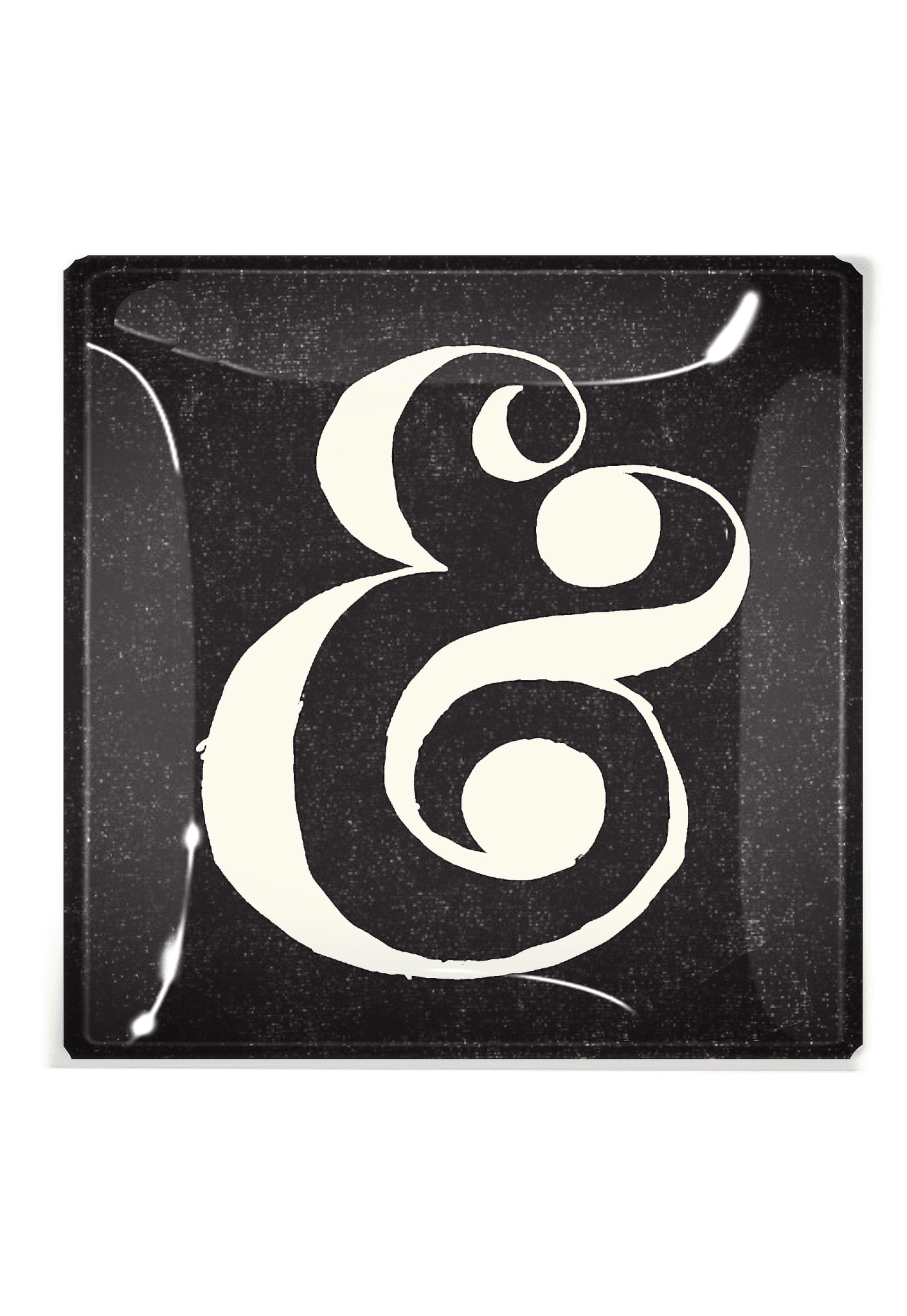 Graphic Ampersand Decoupage Glass Tray - Bensgarden.com