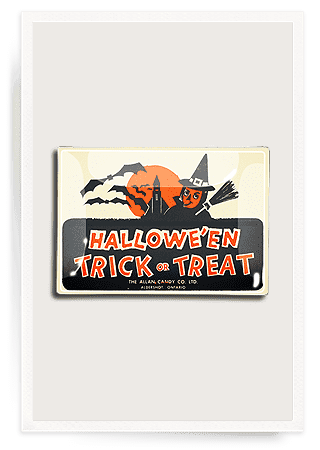 Halloween Trick Or Treat Decoupage Glass Tray - Bensgarden.com