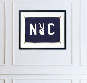 Handcrafted NYC Peace Cut-And-Sewn Wool Felt Pennant Flag - Bensgarden.com