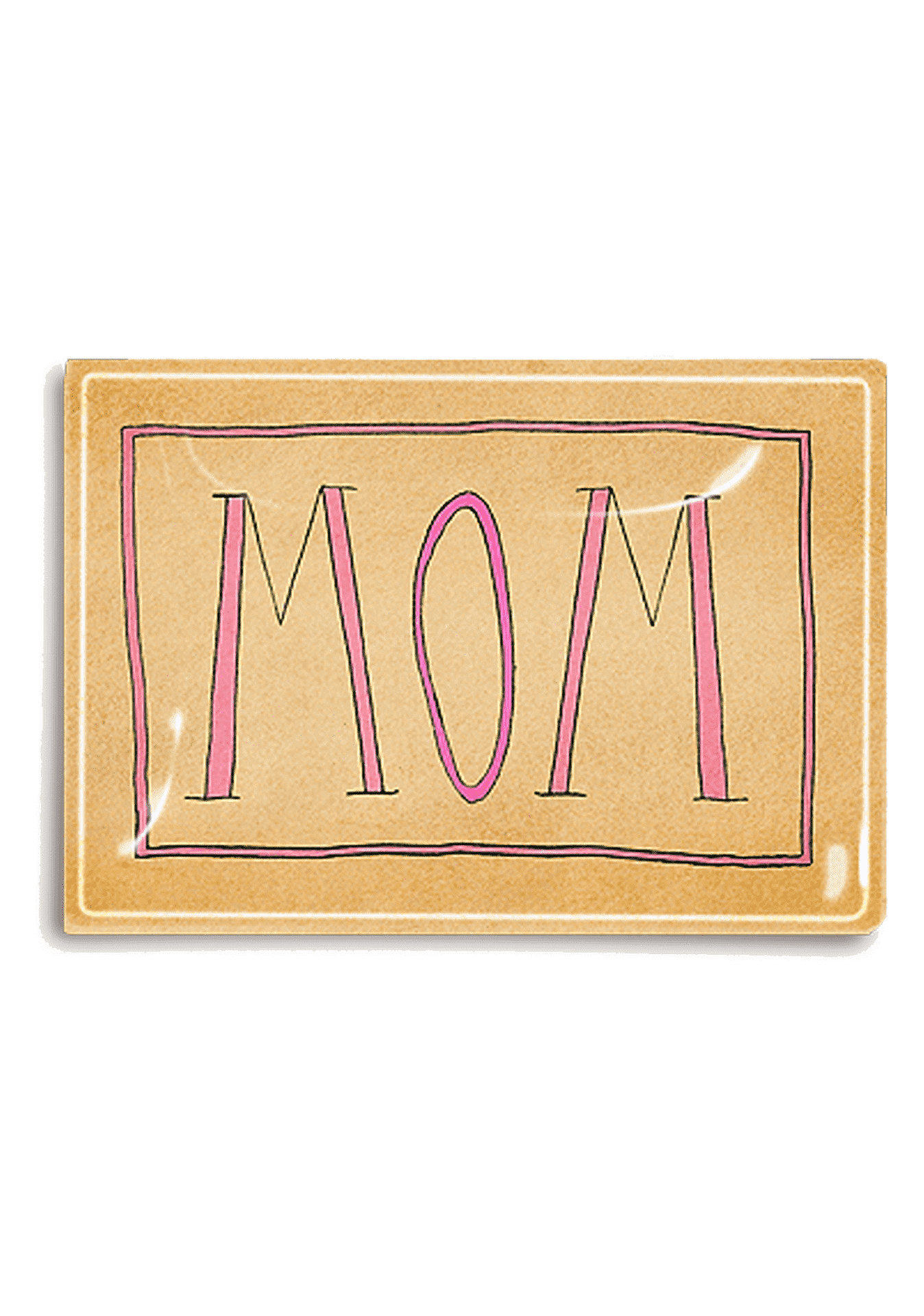 Handwriting Mom Glass Decoupage Tray - Bensgarden.com